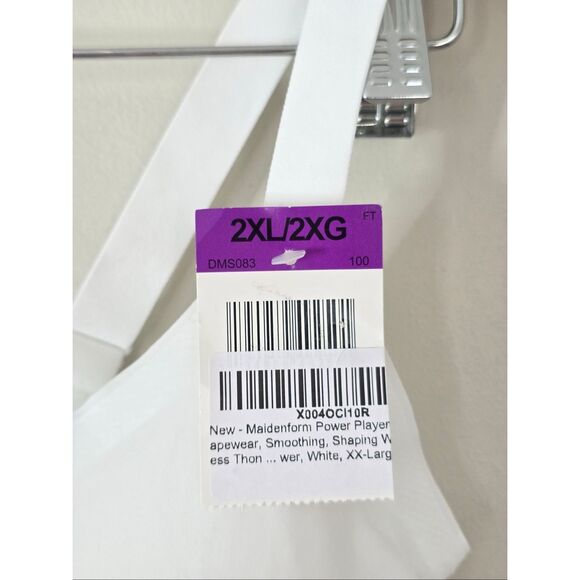 Maiden Form Thong Bodysuit Shaping in White Size 2XL NEW - Picture 4 of 5